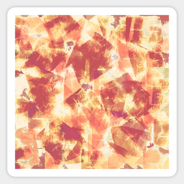 Abstract Swatches in Brown and Peach Sticker by Klssaginaw